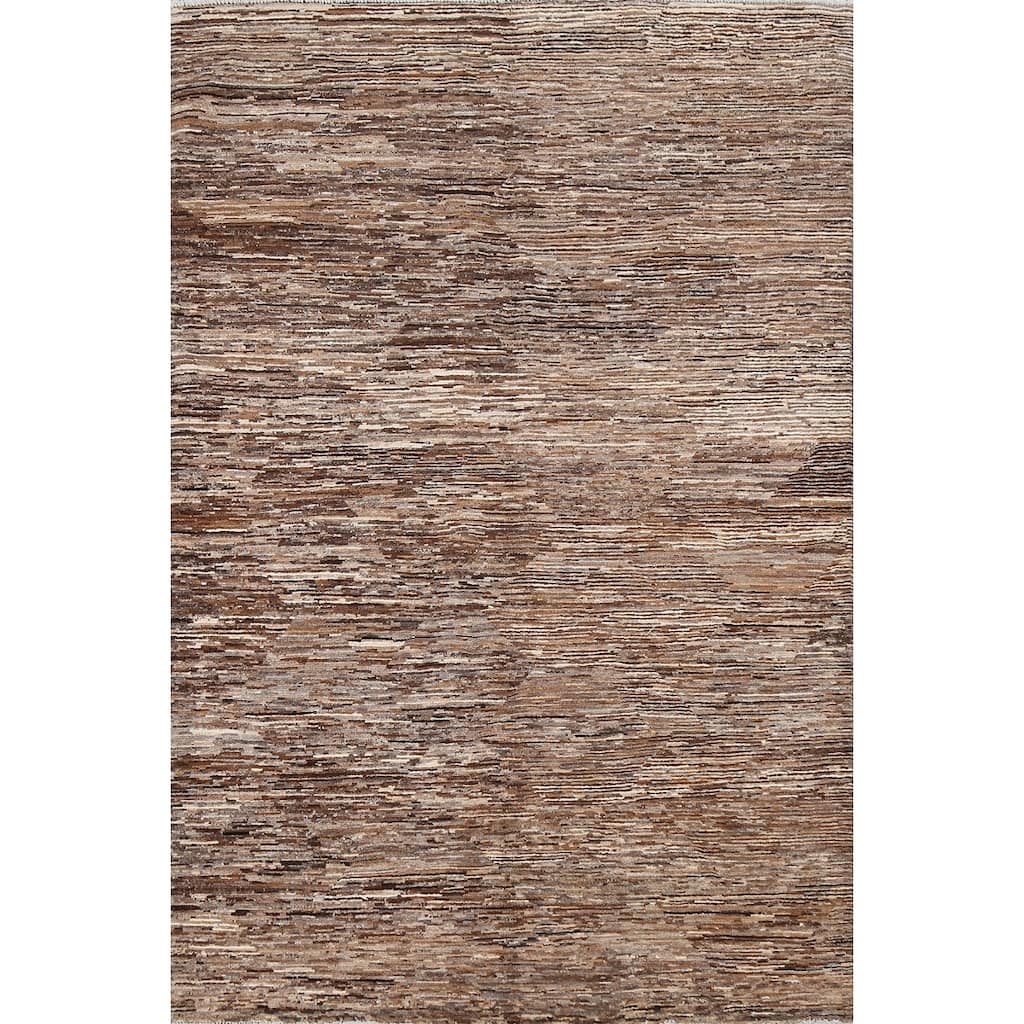 Contemporary Gabbeh Kashkoli Area Rug Wool Hand-knotted Foyer Carpet - 4'9" x 6'8"