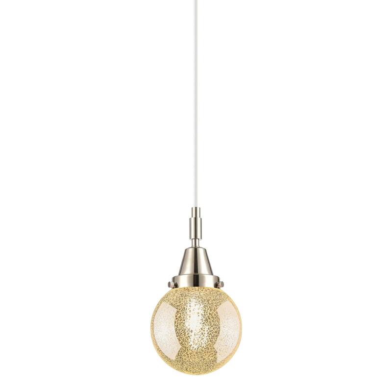 Innovations Lighting 447-1P-11-6 Beacon Pendant Beacon 6" Wide Mini - Polished Nickel / Mercury