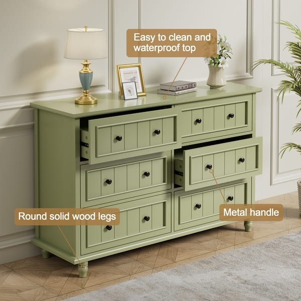 Mid-Century Vintage 6-Drawer Dresser Storage Chest - On Sale - Bed Bath &  Beyond - 42116758