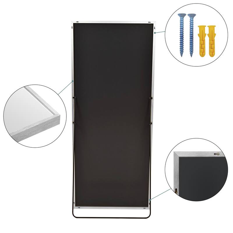 Rectangle Full Length Metal Floor Mirror Wall Mounted Mirror