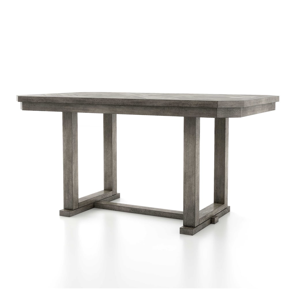 Furniture of America Bura Grey Diamond Wood Top 60-inch Dining Table
