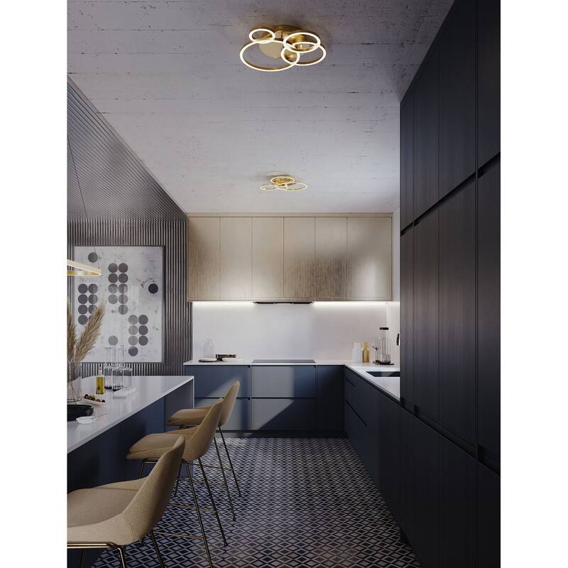 AFX ORBF24LAJD1 Orbit 24" Wide LED Semi-Flush Ceiling Fixture