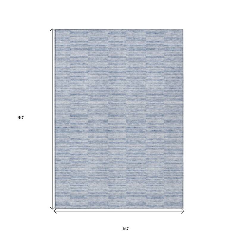 HomeRoots Striped Transitional Rectangle Outdoor Rug
