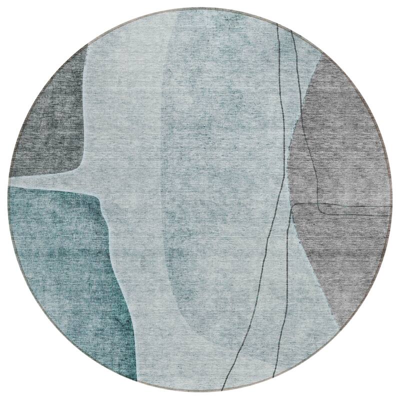 Machine Washable Indoor/ Outdoor Chantille Modern Abstract Rug