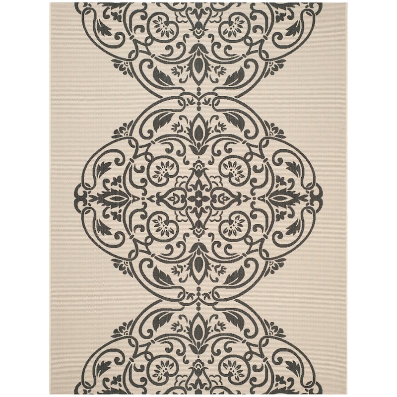 Martha Stewart by SAFAVIEH Topiary Signet Indoor/ Outdoor Waterproof Rug - 6'7" x 9'6" - Silhouette