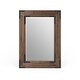 preview thumbnail 3 of 6, Allan Andrews Rectangular Wood Framed Wall Mirror with Black Iron Accents - 46.5"H x 34.75"W