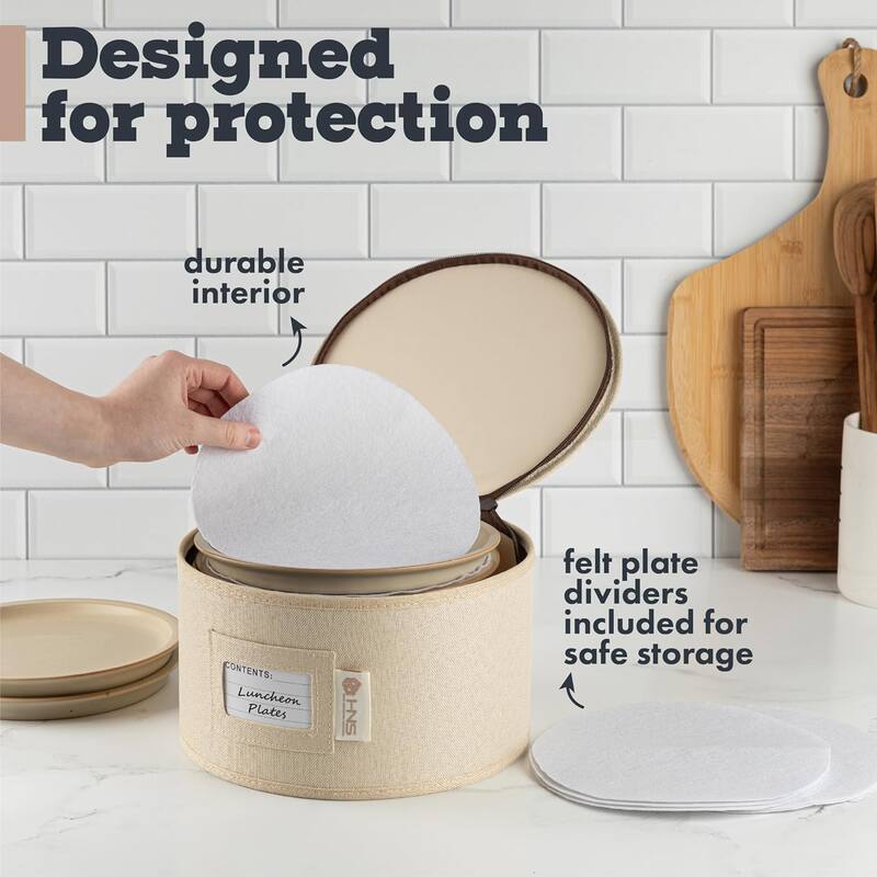 Hard Shell China Storage Containers 5-Piece Set Moving Boxes for Dinnerware, Glasses, Plates, Mugs and Saucers