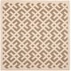 preview thumbnail 135 of 175, SAFAVIEH Courtyard Marita Indoor/ Outdoor Waterproof Patio Backyard Rug 4' x 4' Square - Brown/Bone