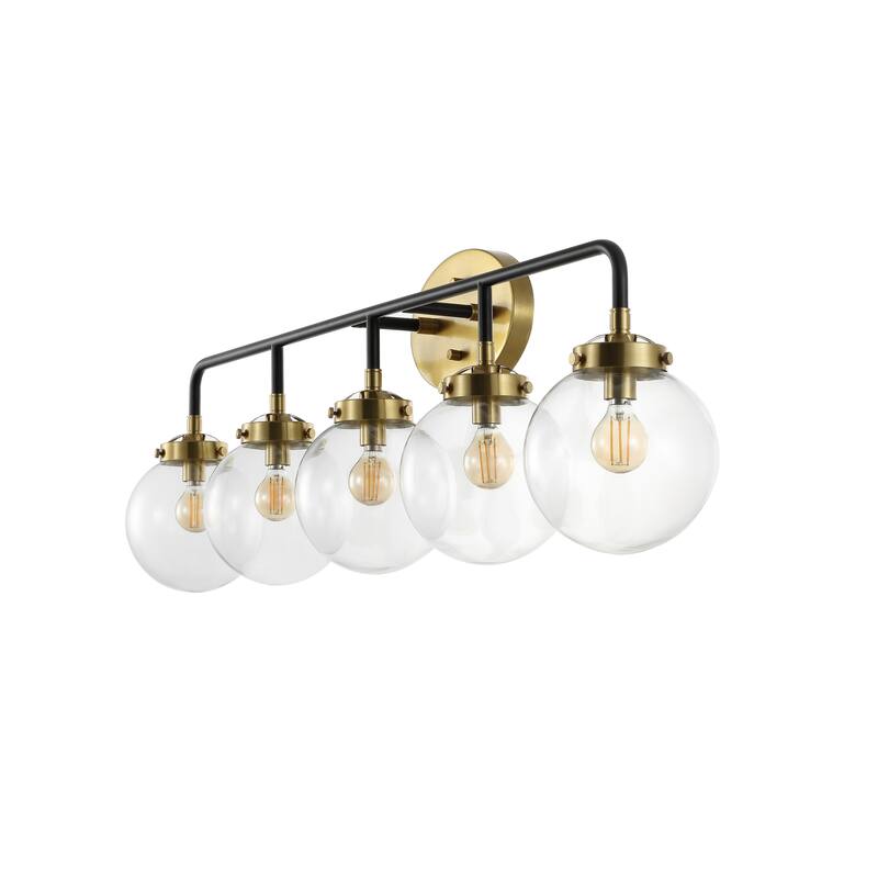 Bevin Contemporary Transitional Iron/Glass LED Vanity Light, by JONATHAN Y