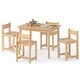 preview thumbnail 1 of 18, Gymax 5-Piece Kids Table and Chairs Set Solid Rubber Wood Toddler Natural