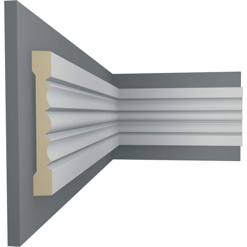 5 1/2"H x 3/4"P x 94 1/2"L Legacy Fluted Panel Moulding