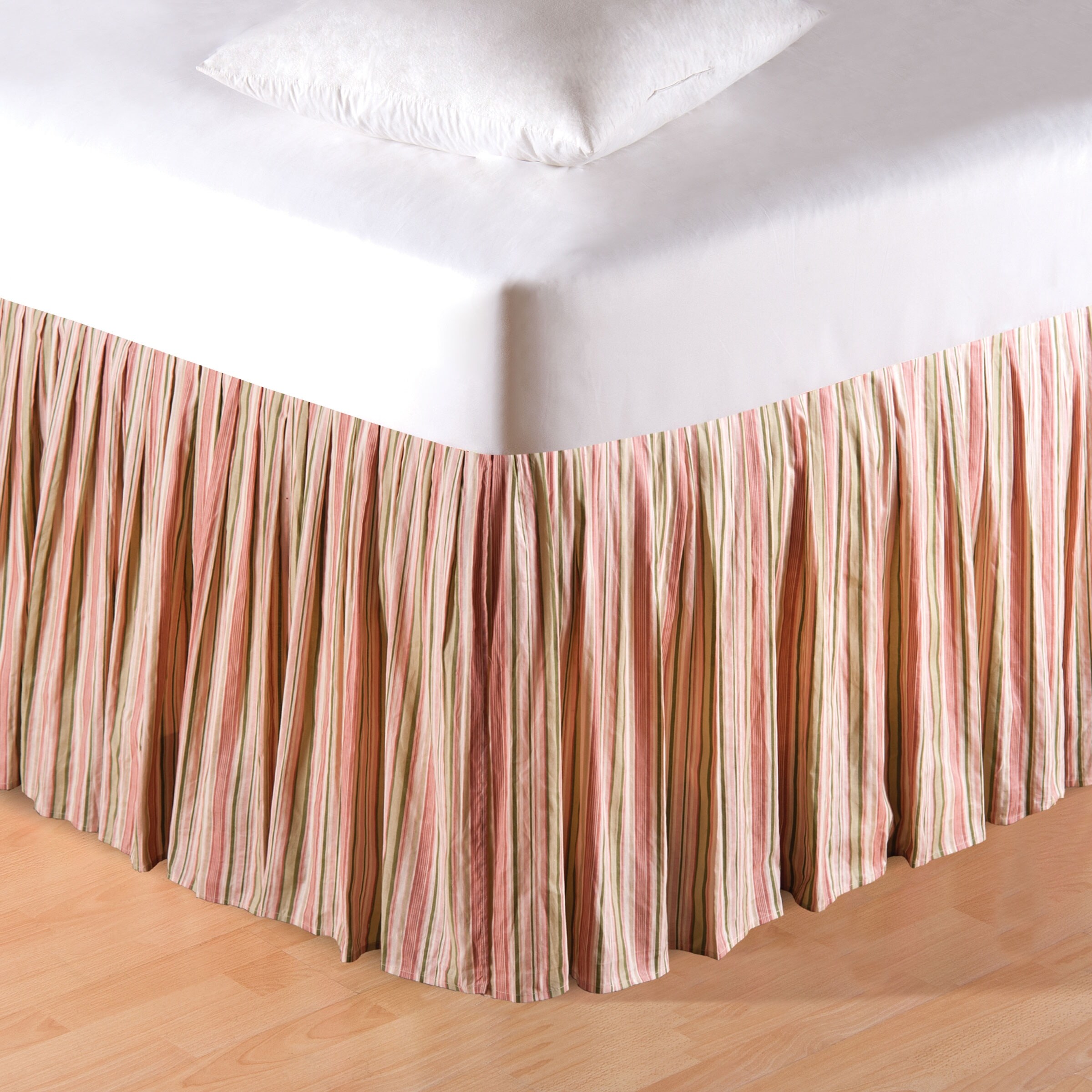 Striped bed skirt king on sale