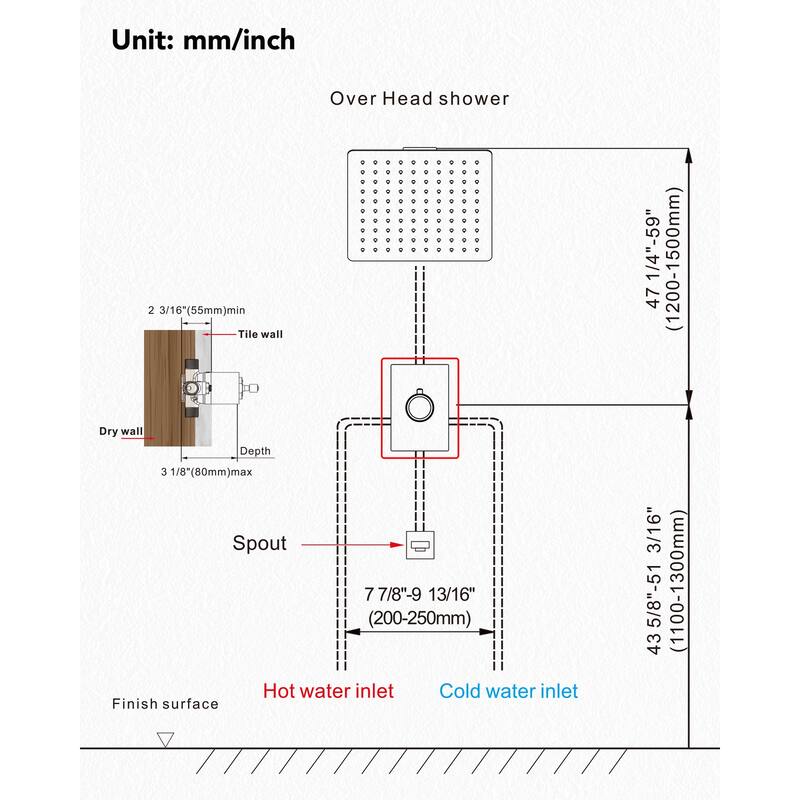 2-Function Shower System Single-Handle Pressure Balance Tub/Shower Set