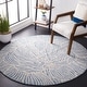 preview thumbnail 30 of 33, SAFAVIEH Handmade Metro Massom Abstract Floral Wool Rug 6' Round - Blue/Ivory - Round