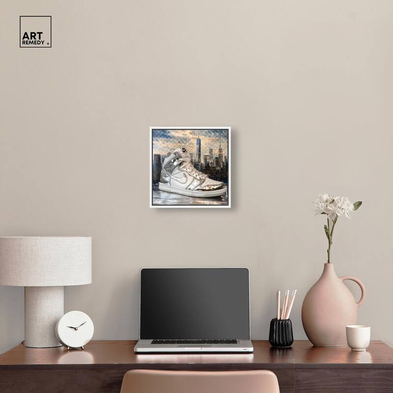 NYC Metallic Sneaker Canvas by Art Remedy