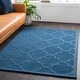 preview thumbnail 38 of 56, Hand-Woven Amy Tone-on-Tone Lattice Wool Rug - 3' x 5' BLue