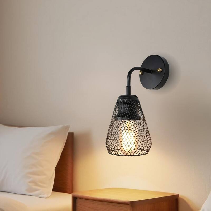 Modern light led lighting metal light fixture black wall light - N/A