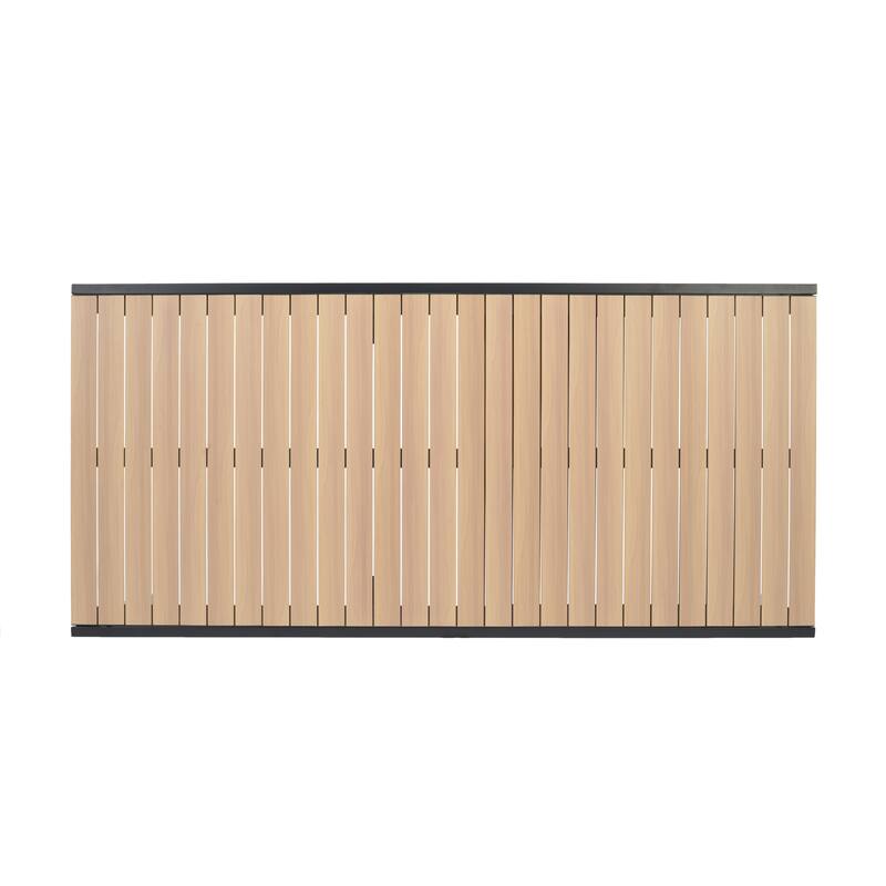 Amazonia Petherson Aluminum Outdoor Patio Dining Set - Black Chairs