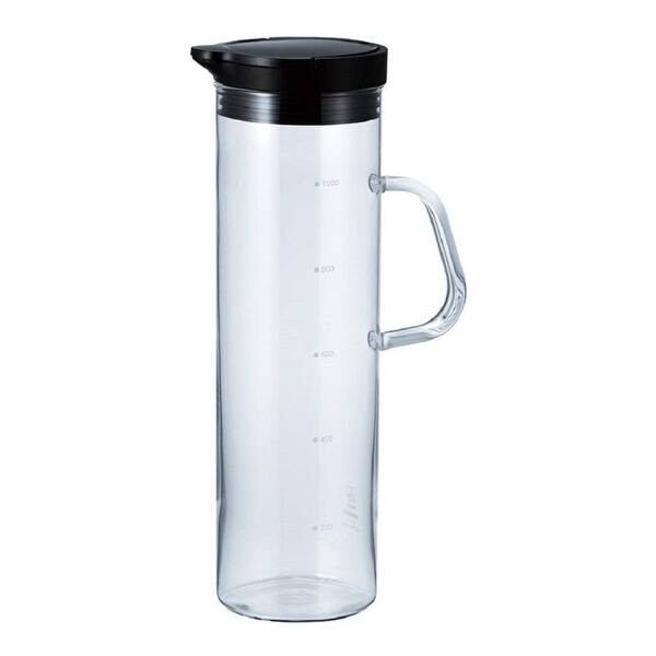 slide 2 of 2, Hario Water Pot (Black, 1100ml) - 5.2" x 4.25" x 11.34" Black/Clear - 5.2" x 4.25" x 11.34"