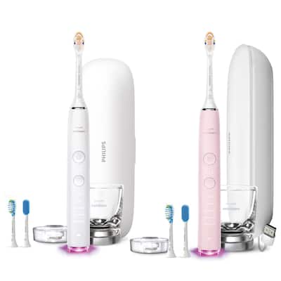 Philips Sonicare DiamondClean Smart 9500 Electric Toothbrush HX9923/01 (White) and (Pink)