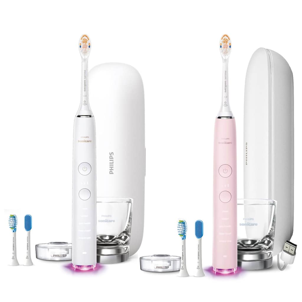 Philips Sonicare DiamondClean Smart 9500 Electric Toothbrush HX9923/01 (White) and (Pink)