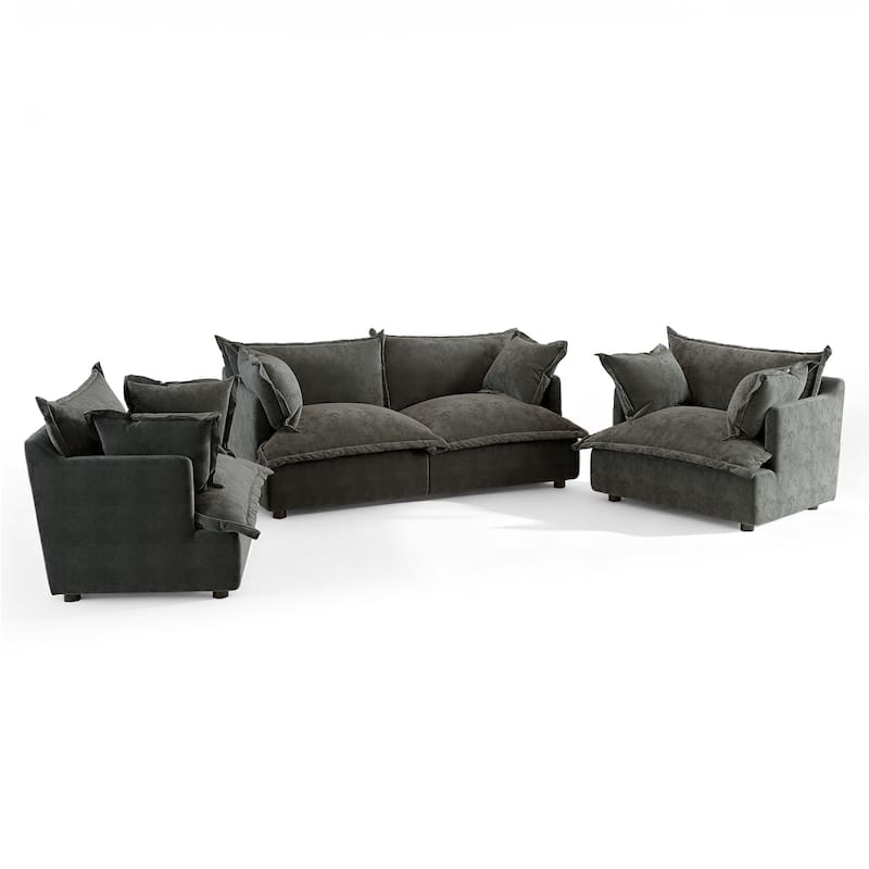 Double Layer Cushion Comfy Cloud Modular Sectional Sofa Set