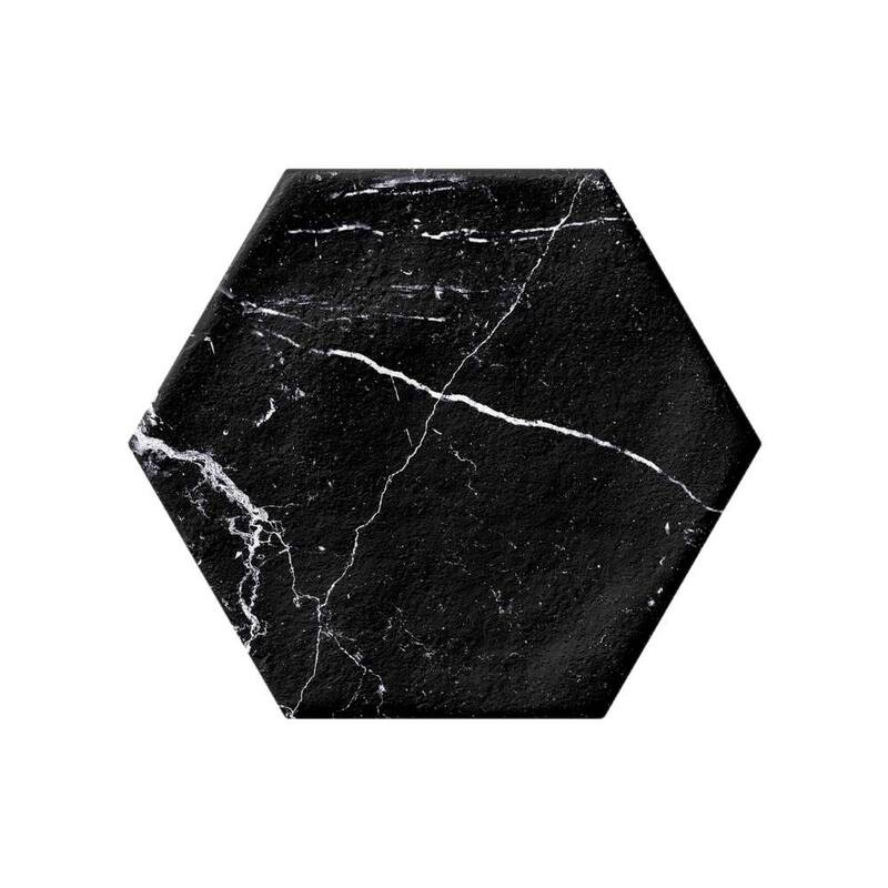 The Tile Life Cadiz 8x9 Black Porcelain Floor & Wall Tile