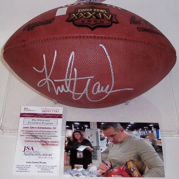 Shop Kurt Warner Autographed Hand Super Bowl 34 30iv Official