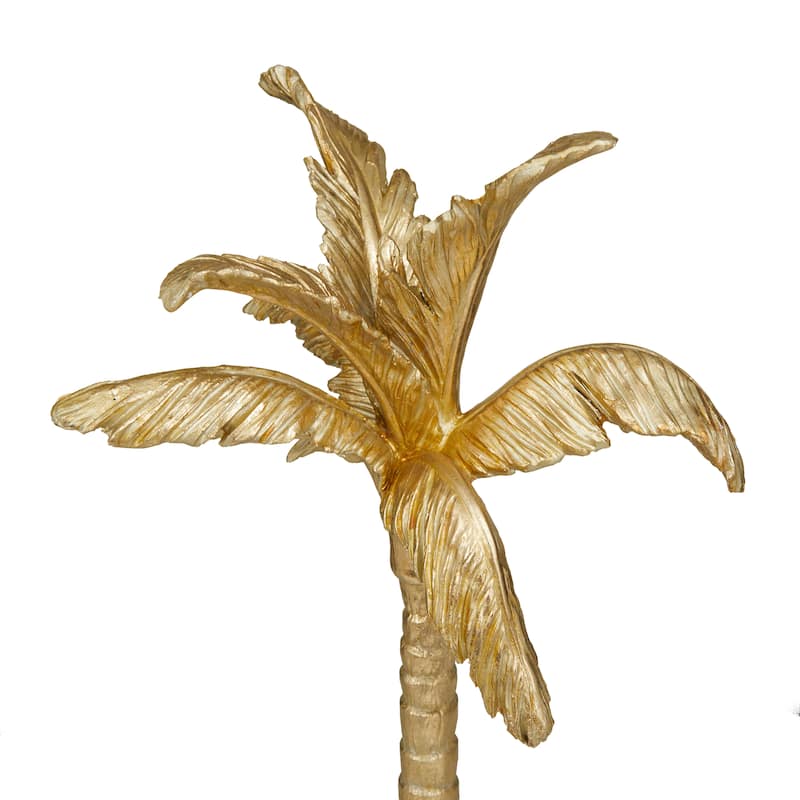 Gold Polystone Palm Tree Sculpture