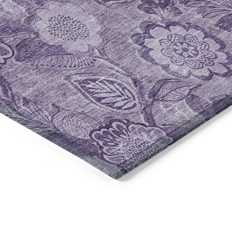 HomeRoots Floral Transitional Rectangle Outdoor Rug