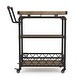 preview thumbnail 6 of 6, Herman Industrial Antique Black Metal 2-Shelf Serving Cart by Furniture of America