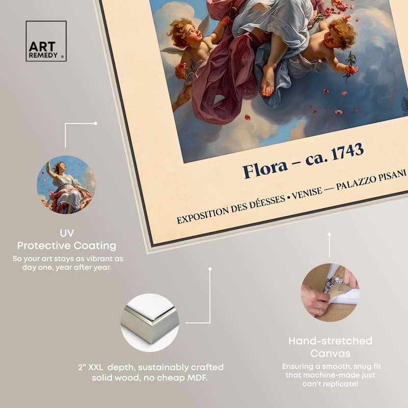 Goddess of Flowers in Flight Canvas by Art Remedy