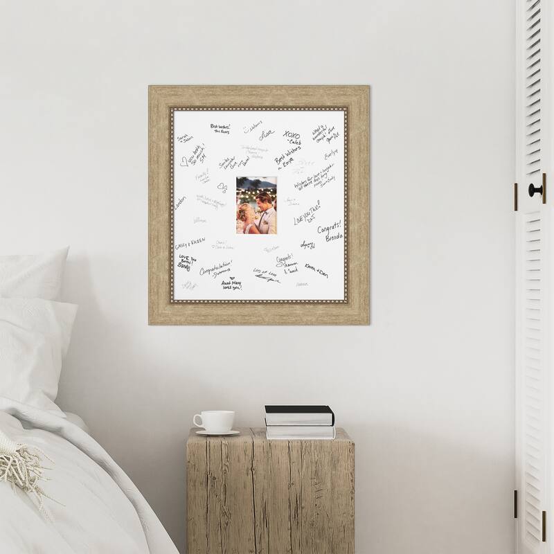 Astor Signature Mat Picture Frame - Autograph Photo Frame Guest Book Alternative for Weddings, Graduations, or Retirement