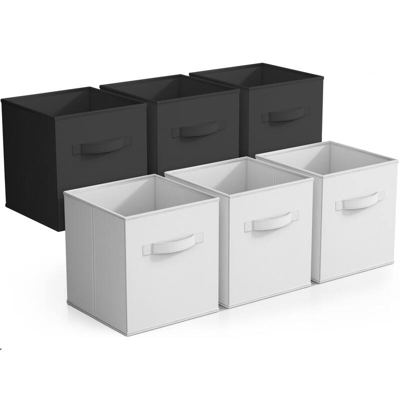 Sorbus Foldable Storage Bins - Fabric Cubes 6-Pack - 10.5" L x 10.5" W x 11" H