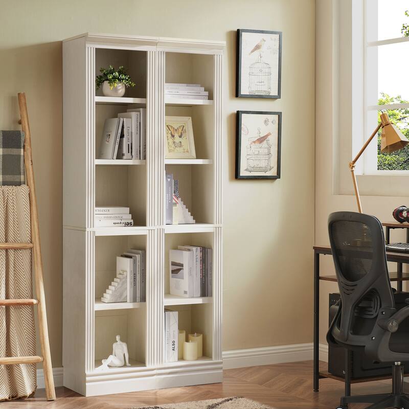 Halston 72.5" Tall Modular Bookcases Bookshelves 5-Tier Display Shelves Organizer and Storage