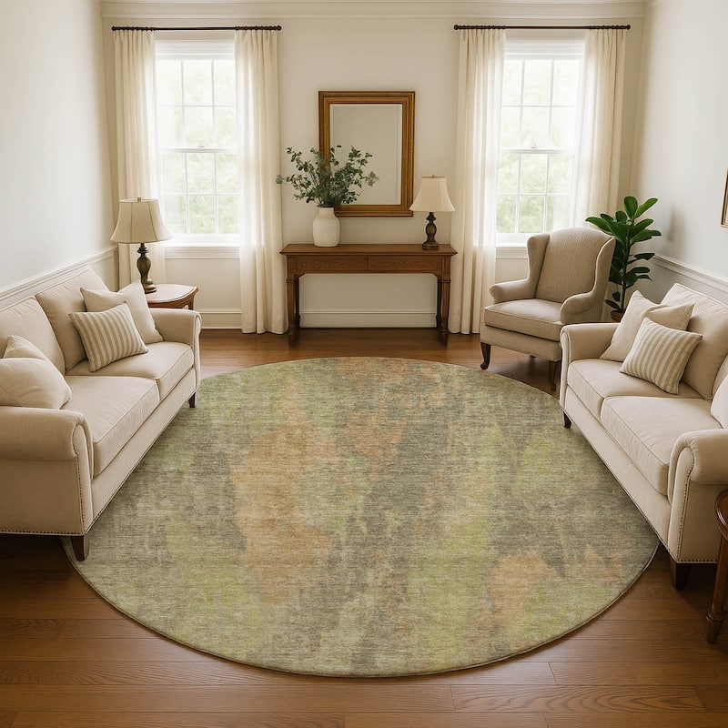Premium Washable Super Soft Abstract Modern Mayfield Rug - Taupe - 8' x 8'