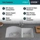 preview thumbnail 5 of 11, Lexicon Platinum Quartz 32 Inch 70/30 Double Bowl Kitchen Sink with Bottom Grids and Strainers and Disposal Flange