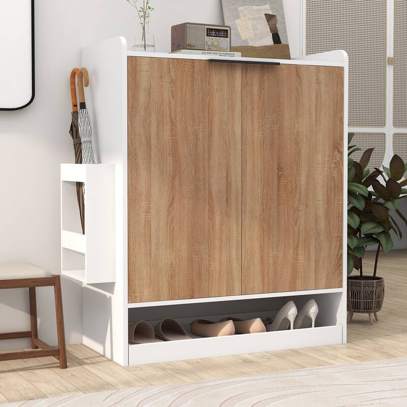 6-Tier Shoe Storage Cabinet with Slide Out Shelf and Umbrella Stand