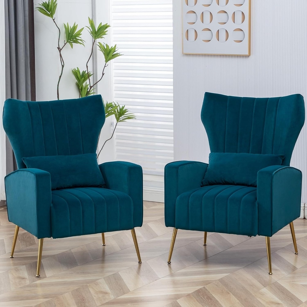Blue Wood Metal Finish Accent Chairs Bed Bath Beyond