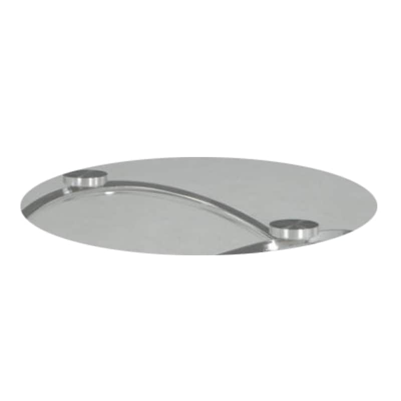 3-Piece Coffee and Side End Table Set | Round Glass Tops with Swirl Chrome Steel Bases | Silver