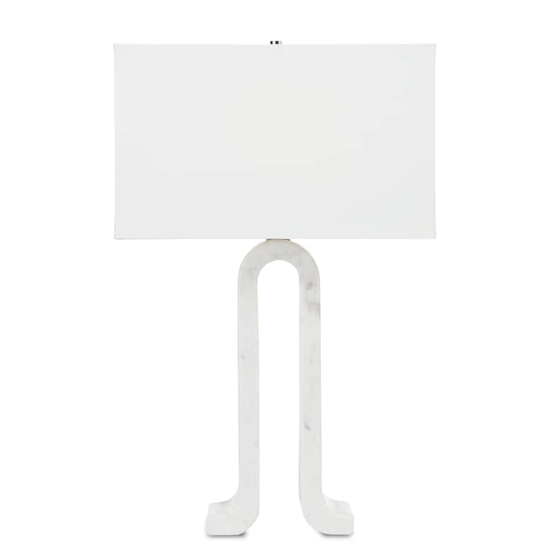 Currey & Company Leo Marble Table Lamp - 30.25"h x 19"w x 5"d