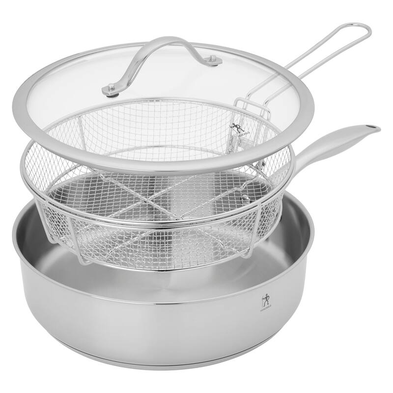 Henckels Aragon 5-qt Stainless Steel Saute Pan with Lid & Fryer Basket - Stainless Steel - 5-qt
