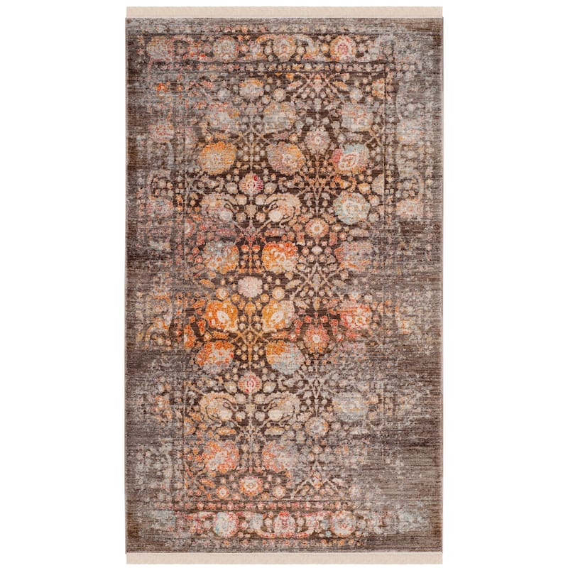 SAFAVIEH Vintage Persian Barbora Oriental Polyester Rug with Fringe
