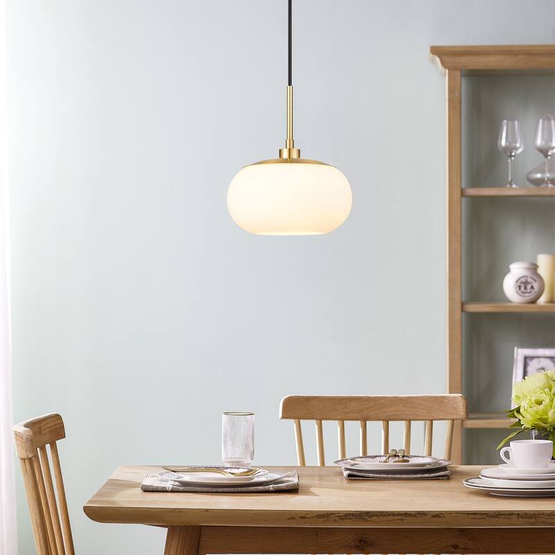 KAWOTI 1-Light Adjustable Glass Pendant
