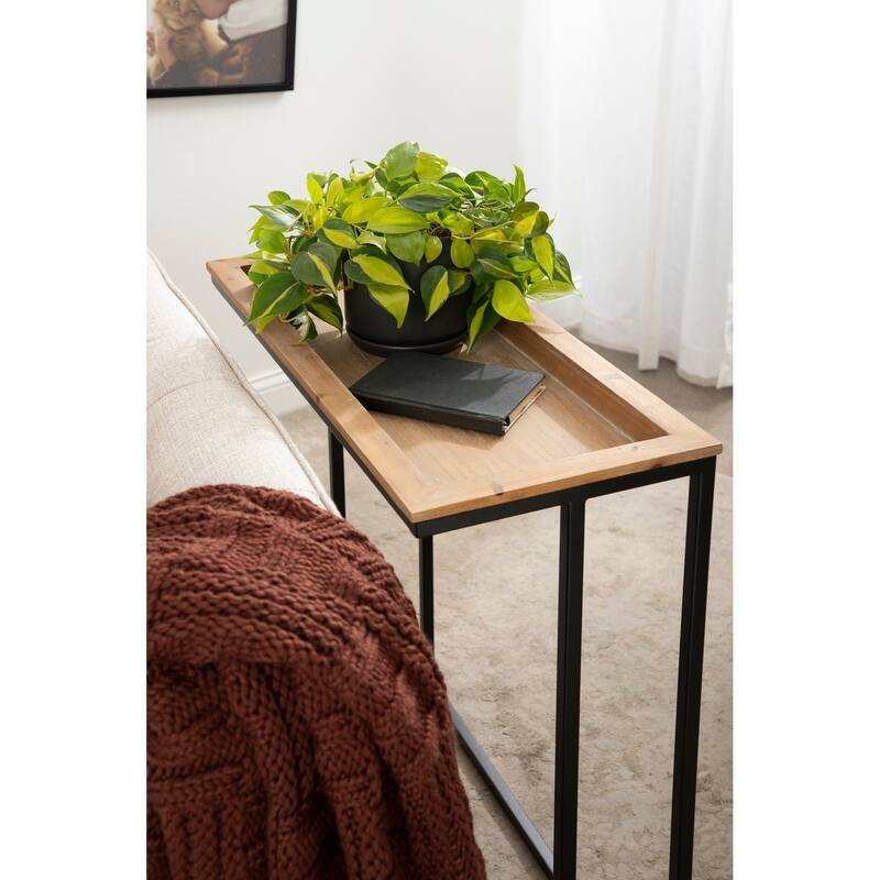 Kate and Laurel Lockridge Wood and Metal Console Table - 28x13x31