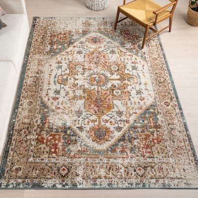 Nuloom Sofia Faded Persian Medallion Area Rug