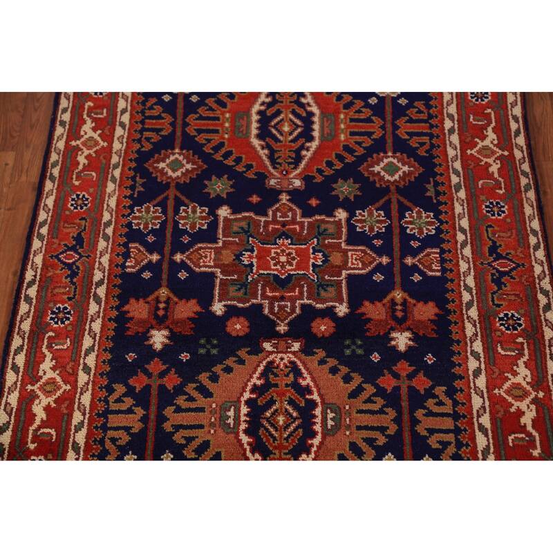 Orange Khottan Oriental Accent Rug Hand-Knotted Wool Carpet - 4'1"x 5'10"