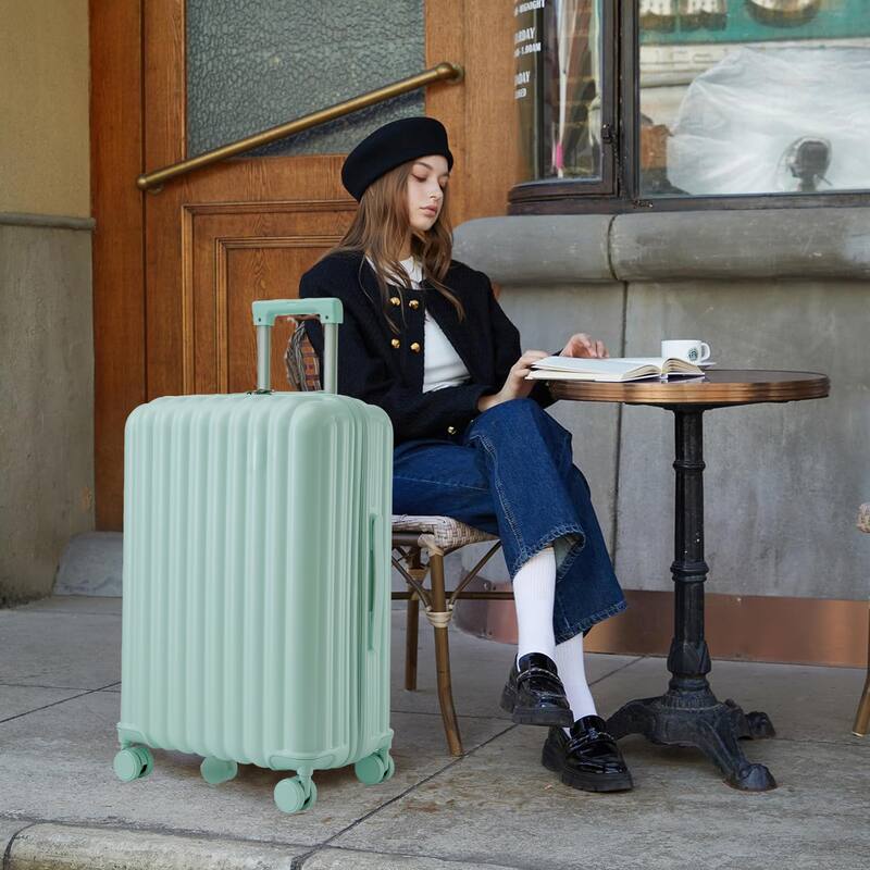 Carry on Hardshell 3 Piece ABS Luggage Set with Cup Holder & USB Port & Phone Holder