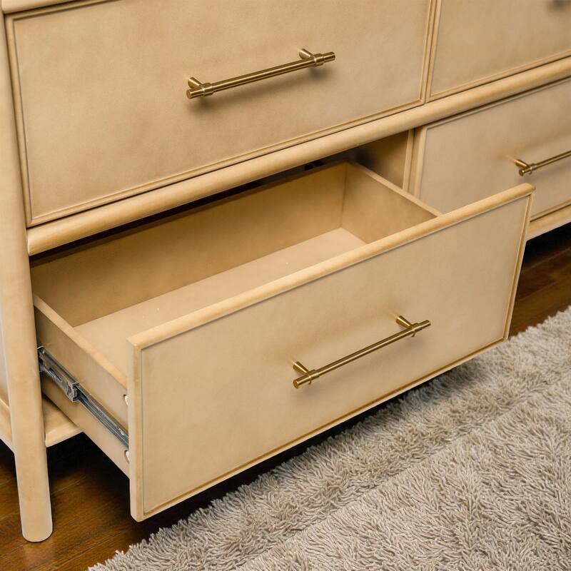 48'' Modern Storage Cabinet with 6 Drawers, Large Entryway Sideboard for Living Room or Dining Room, Solid & Manufactured Wood