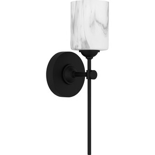 Aria 1-Light Matte Black Bath Light